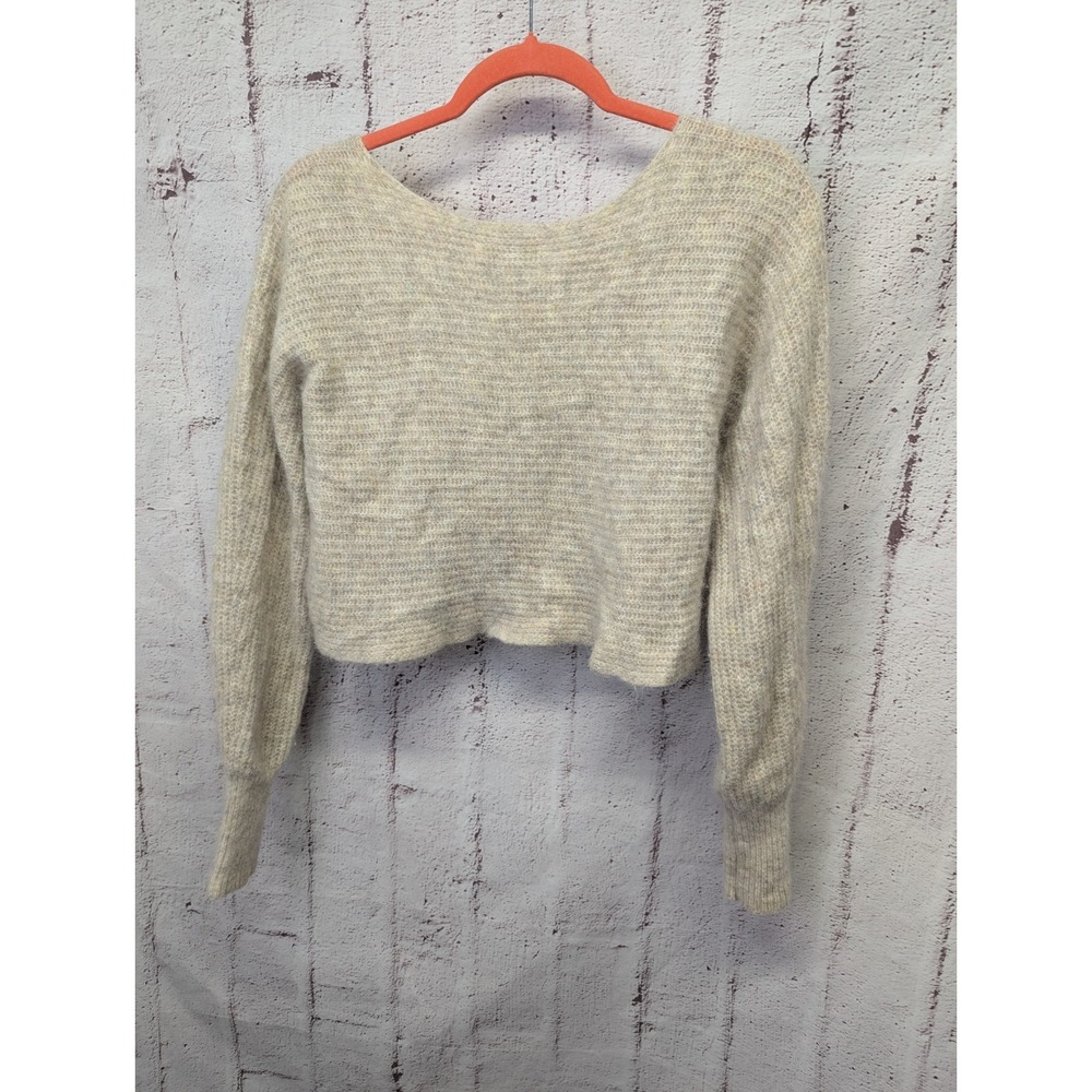 Babaton Aritzia XXS  V-Neck Crop ‎ Alpaca Blend Sweater Oversized - Picture 6 of 8